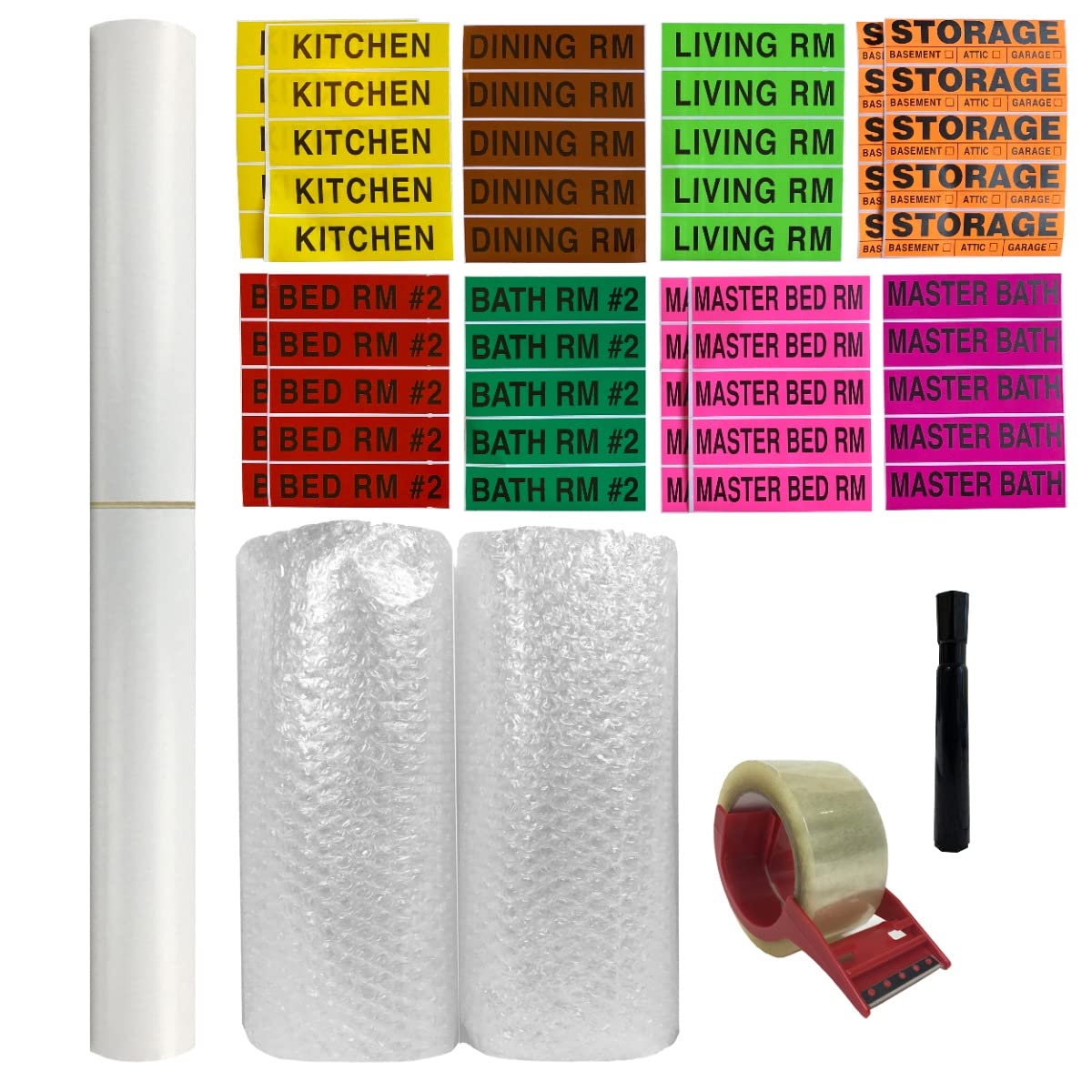 UBOXES 5 Room Moving Kit - 50 Large Moving Boxes with $94 Worth of Moving Supplies | Perfect for Home Relocation, Apartment Moving & Storage Organization