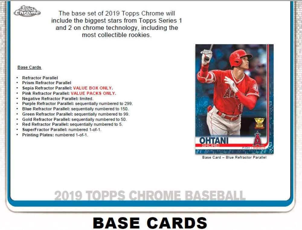 2019 Topps Chrome Baseball Blaster Box - 8 Packs (4 Cards Each) with 4 Sepia Refractors | MLB Trading Cards Collection for Sports Fans & Collectors | Perfect for Gifts, Display, and Investment