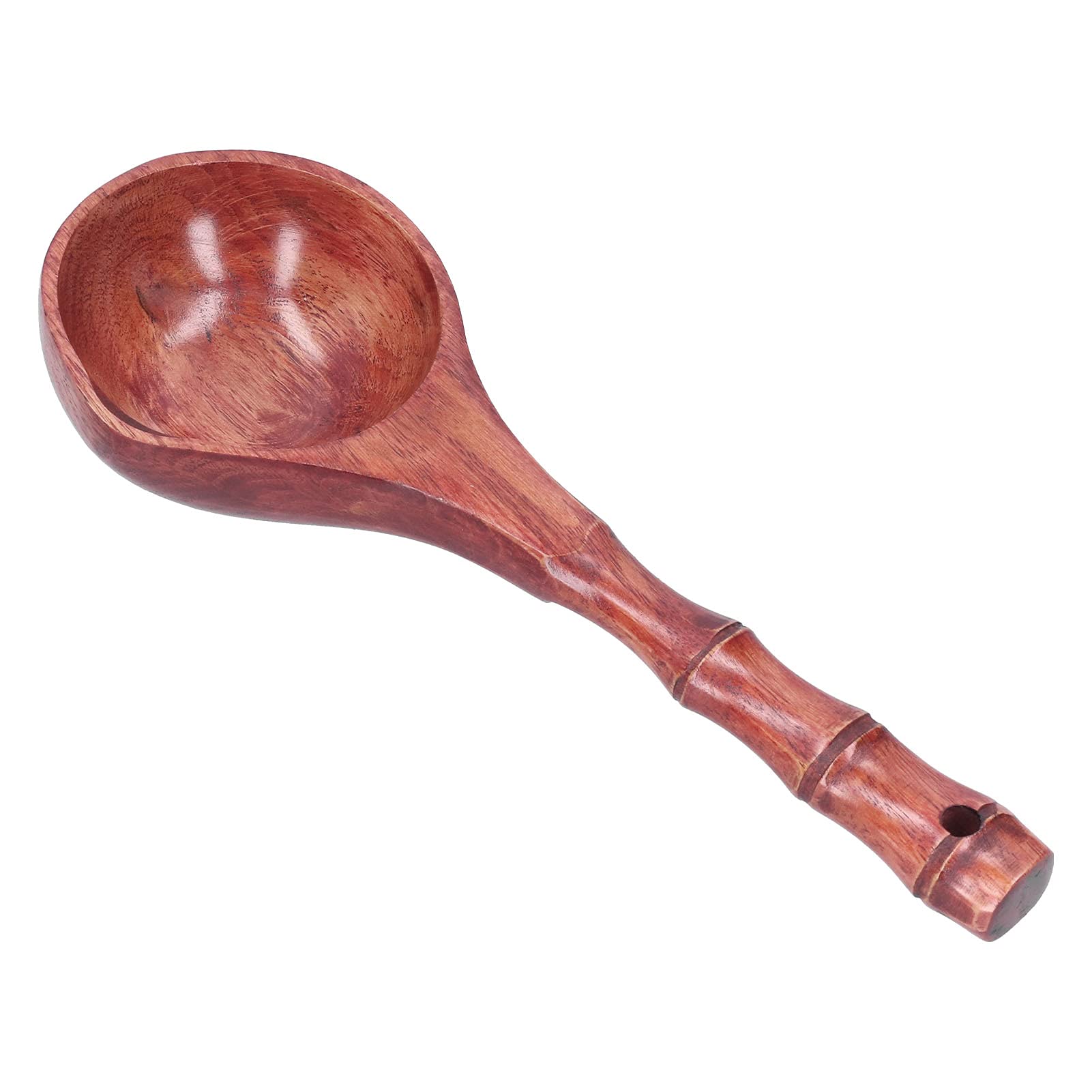 Durable Wooden Soup Ladle - Natural Wooden Spoon for Cooking, Serving & Stirring - Heat-Resistant Kitchen Utensil with Hanging Hole - Perfect for Soups, Stews & Porridge in Home Kitchens