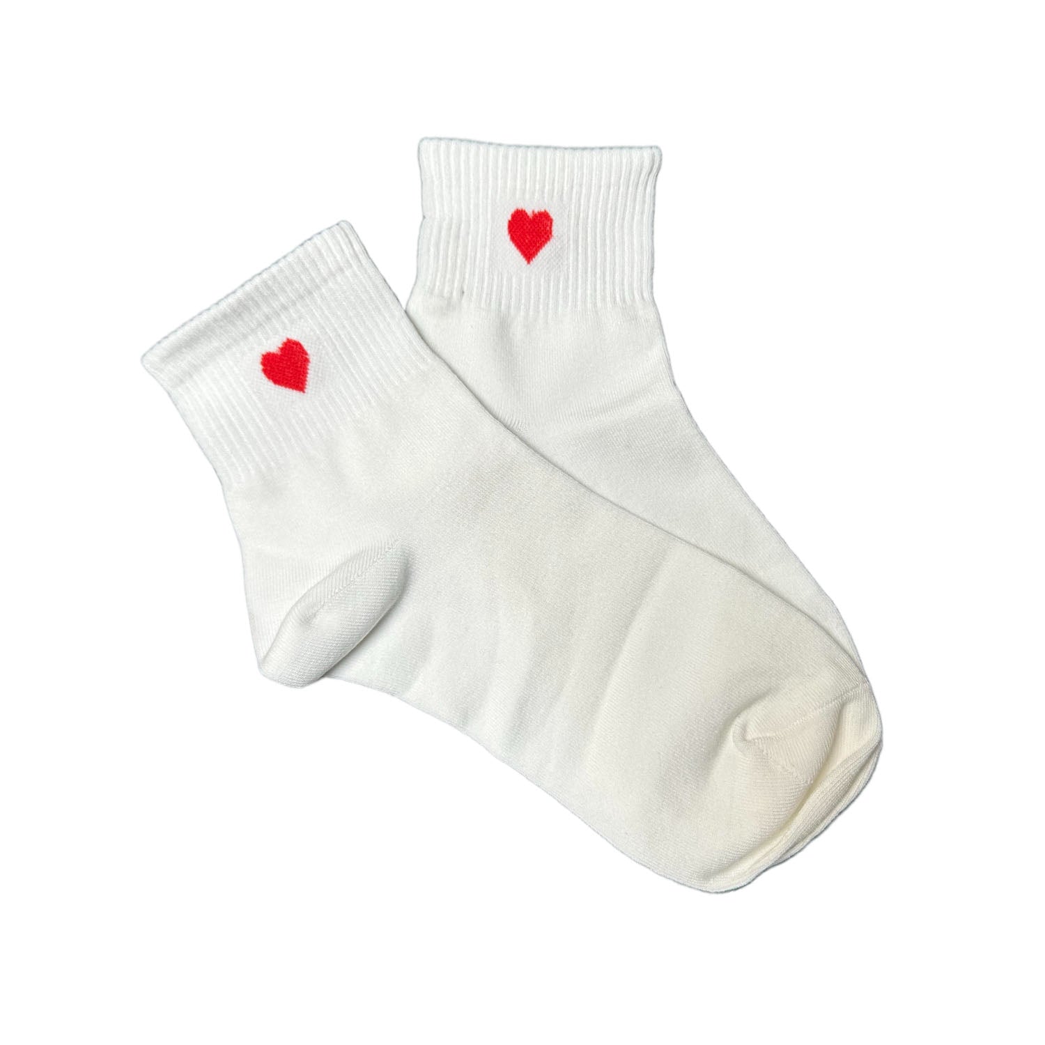 FLOOF Women's Ankle Socks with Heart Design - Soft Comfortable Casual Socks for Everyday Wear, Gym, Workout, and Gifts