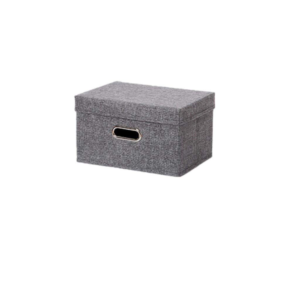 RAYLINE-DO Foldable Storage Box with Lids & Handles - Multi-Purpose Organizer for Kids Toys, Office Supplies & Home Decor | Space-Saving Grey Storage Basket for Bedroom, Playroom & Closet Organization