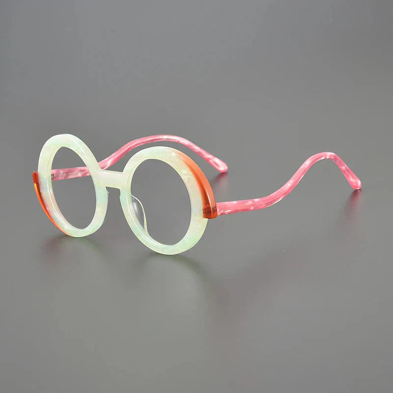 Vintage Round Acetate Eyeglass Frames - Pax Retro Style for Men & Women - Perfect for Reading, Fashion Accessories, and Everyday Wear