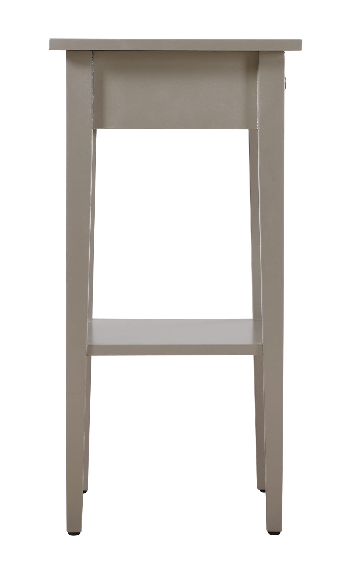 Dalton 1-Drawer Silver Champagne Nightstand - 28