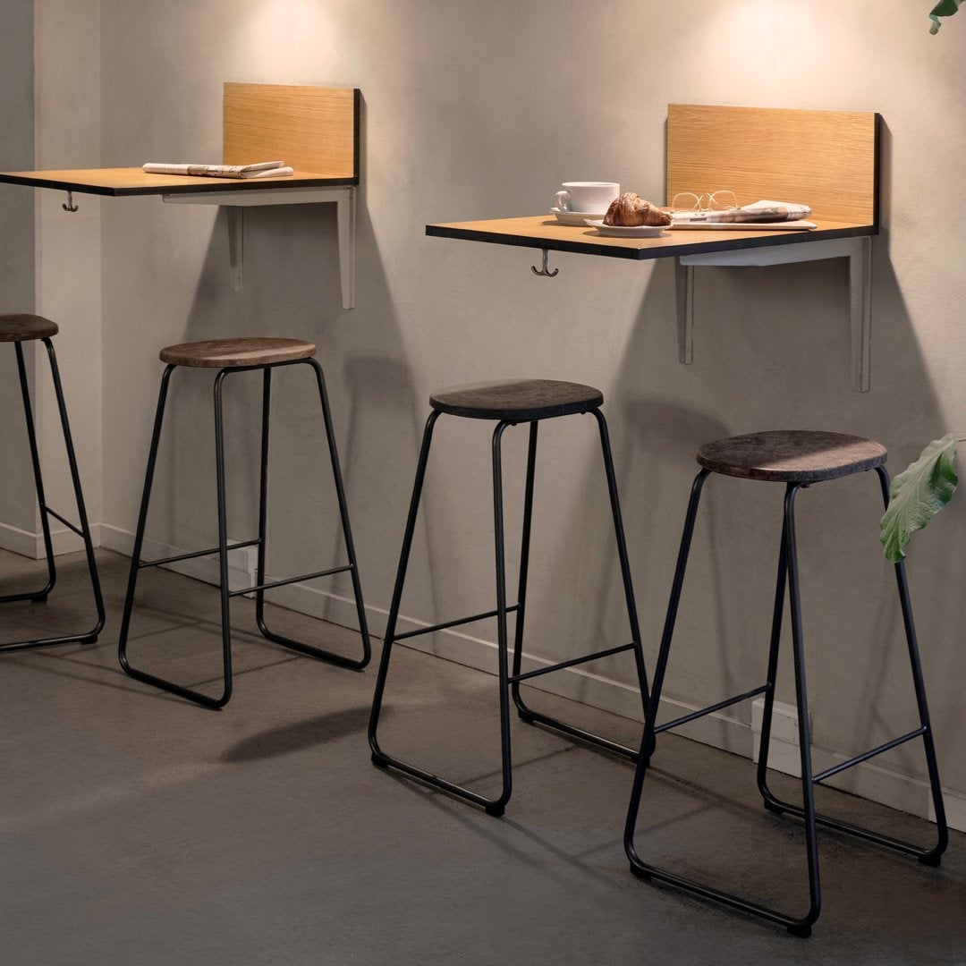 Eva Harlou Earth Stool - Modern Organic Design Handmade Wooden Stool for Living Room, Bedroom, or Outdoor Patio Decor