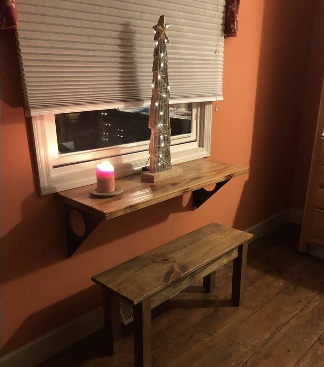 Rustic Wall-Mounted Table - 47