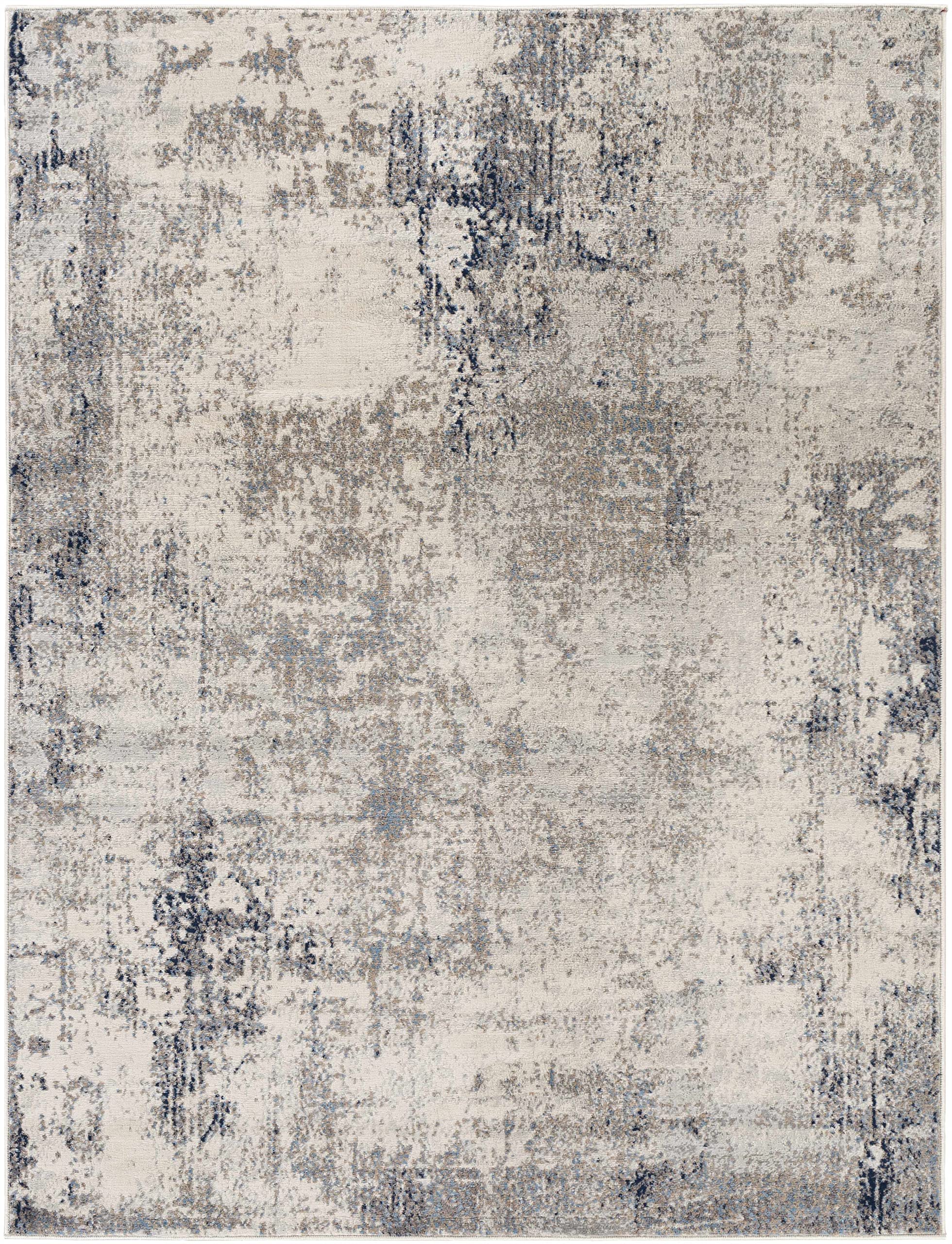 Modern Hauteloom Artarmon Area Rug for Living Room & Bedroom - Soft Gray, Ivory, Beige - 7'10