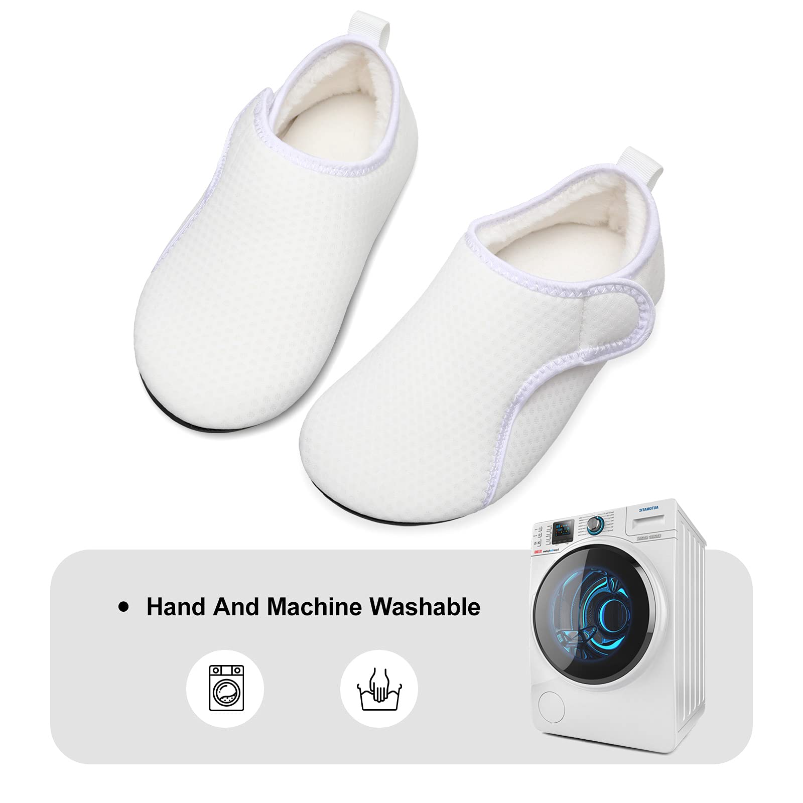 L-RUN Anti-Slip House Slippers for Women & Men - Warm Indoor/Outdoor Home Shoes for Comfort