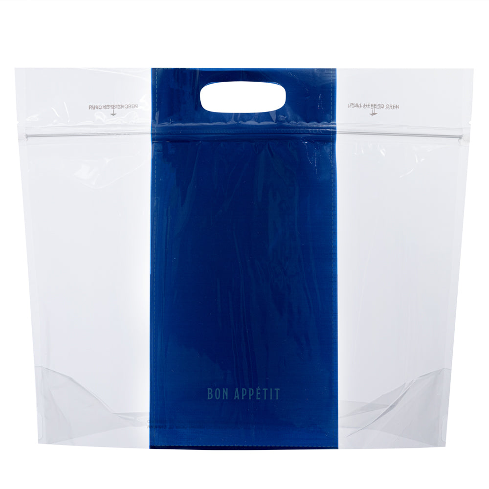 Clear Plastic Gusset Zipper Bags with Handles - 12.5