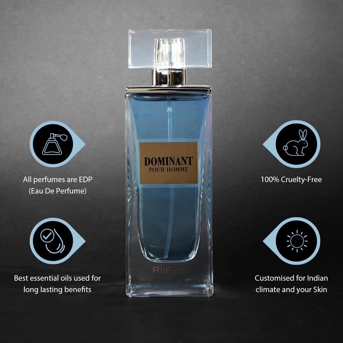 Premium RiiFFS Imported Men's Cologne - Long Lasting Luxury Fragrance Eau De Parfum 100ml for Date Night, Office & Special Occasions