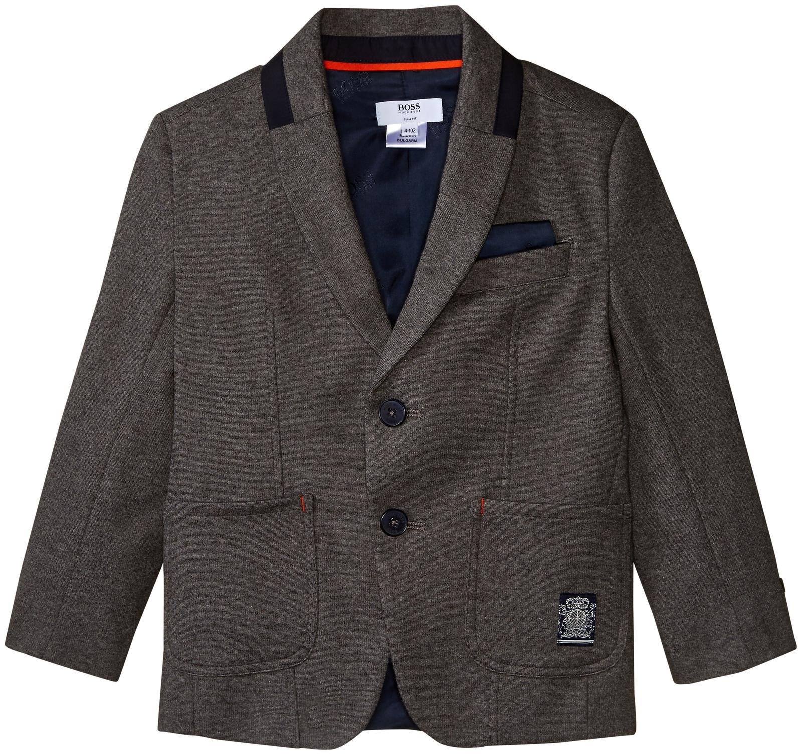 Hugo Boss Boys' Milano Suit Jacket with Elbow Patches – Classic Blazer for School, Weddings & Formal Events – Premium Kids' Fashion