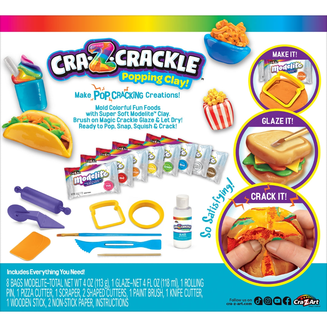 Cra-Z-Art Cra-Z-Crackle Create & Crack Fun Foods Kit (25092) - DIY Slime Making & Sensory Play for Kids