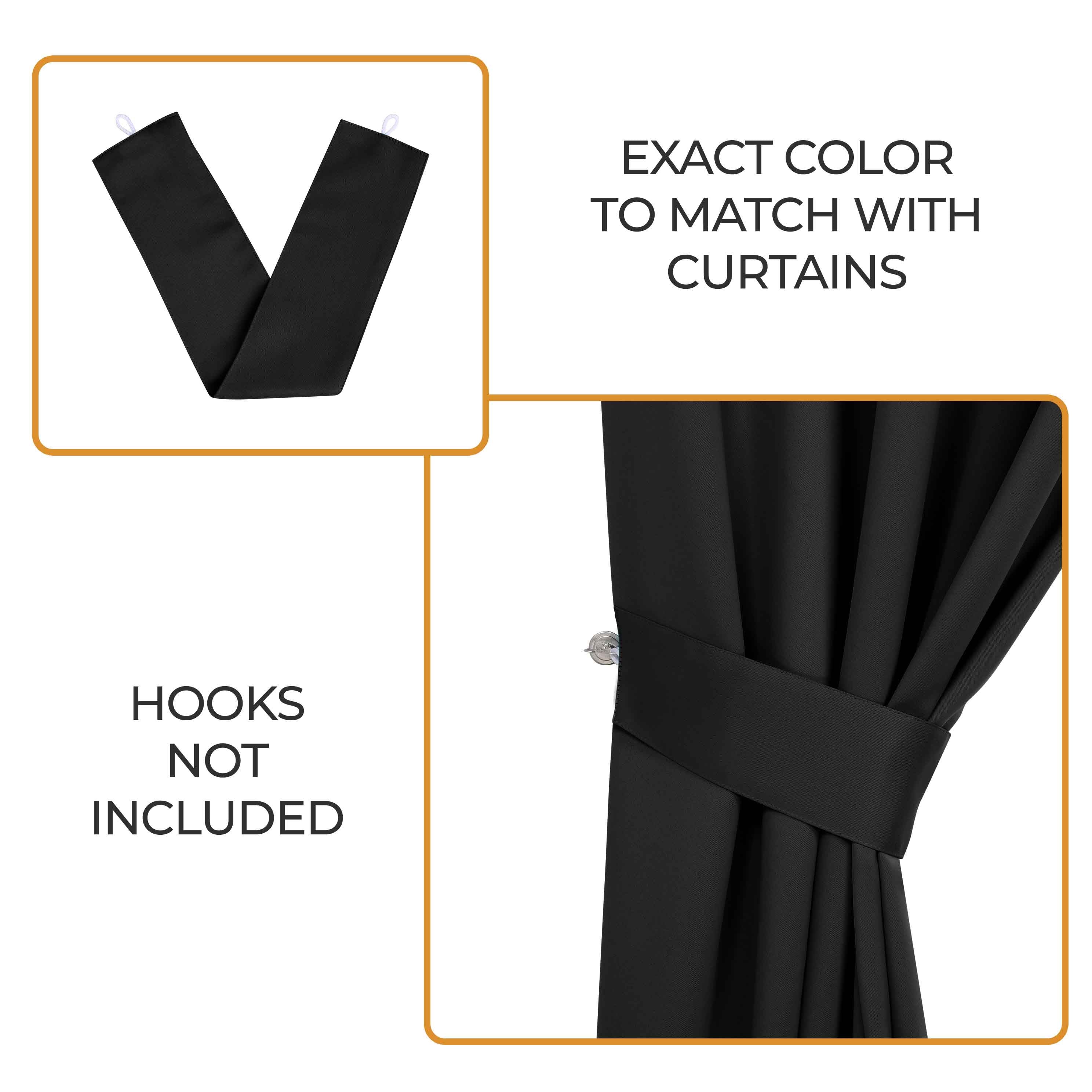 Machine Washable Blackout Curtains Set of 2 - Solid Color Room Darkening Window Drapes for Bedroom & Living Room - Noise Reducing & Thermal Insulated for Better Sleep