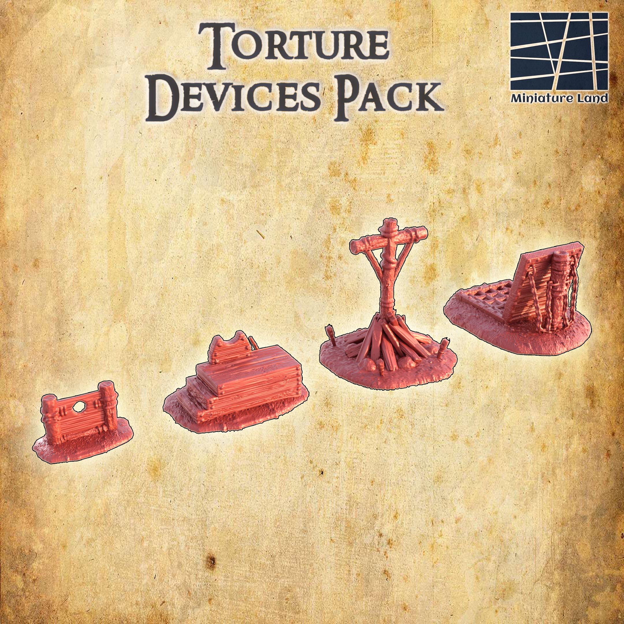 Medieval Torture Devices Pack for D&D, Wargaming & RPG - Authentic Dungeon Props for Tabletop Games, LARP & Horror Themed Events