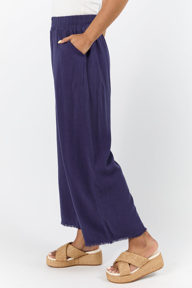 Best Navy Frayed Detail Ankle Length Pants for Women - Comfortable Stretch Denim Skinny Jeans - Perfect for Casual Outings & Date Nights