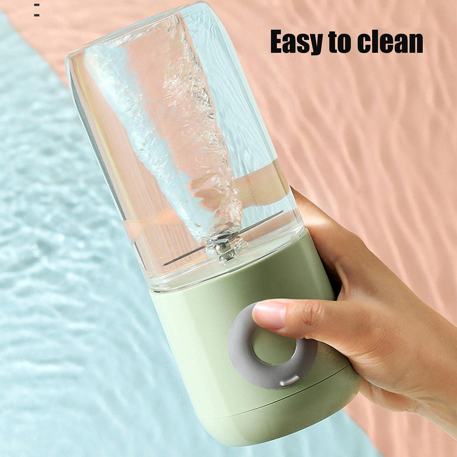Portable Blender for Juices, Smoothies & Shakes - 6-Blade USB Rechargeable Personal Blender Cup - Electric Fruit & Veggie Juicer Mixer for Travel, Gym & Home Use