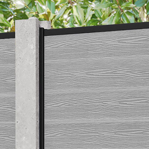 Classic Light Grey Fence Panel for Existing Concrete Posts - Durable Outdoor Privacy Fence for Backyard, Garden & Patio