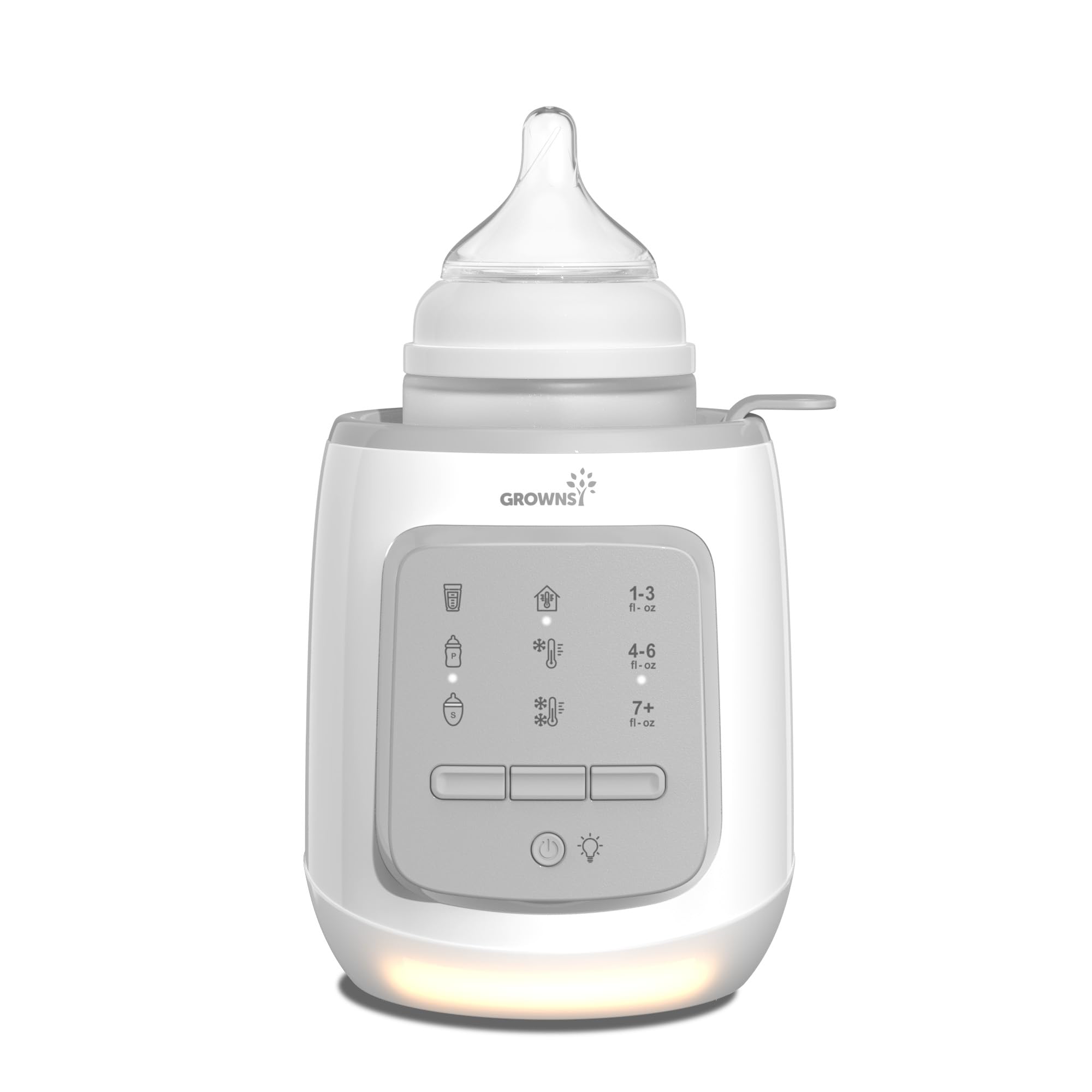GROWNSY 9-in-1 Smart Baby Bottle Warmer - Fast Electric Water Bath Warmer for Breast Milk & Formula with Auto Timer, Defrost & Sterilize Function | Perfect for Home, Travel & Daycare Use