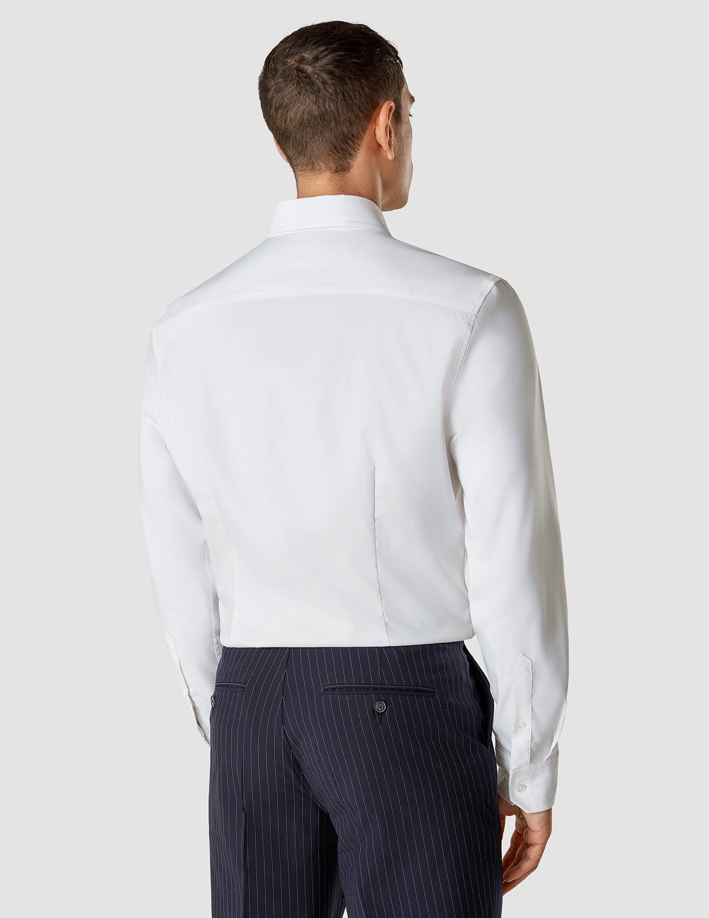 Premium Slim Fit White Dress Shirt for Men - Formal Office Wear & Business Attire