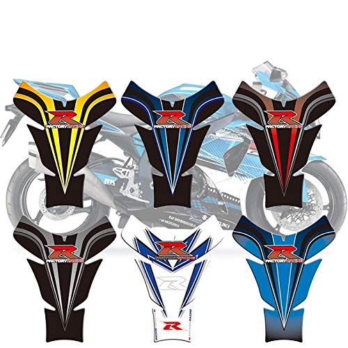 3D Rubber Motorcycle Fishbone Protector Sticker for Suzuki GSXR 600 750 1000 - Durable Tank Decal for Enhanced Bike Protection & Style - Perfect for Road Trips, Commuting & Motorcycle Shows