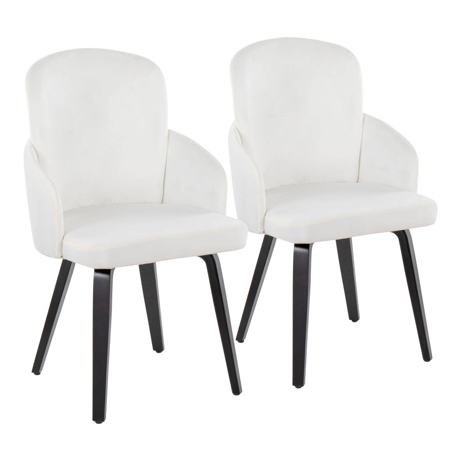 LumiSource Dahlia Upholstered Dining Chairs Set of 2 - Modern Kitchen Chairs for Dining Table, Comfortable & Stylish Seating for Home, Restaurant, or Office Use