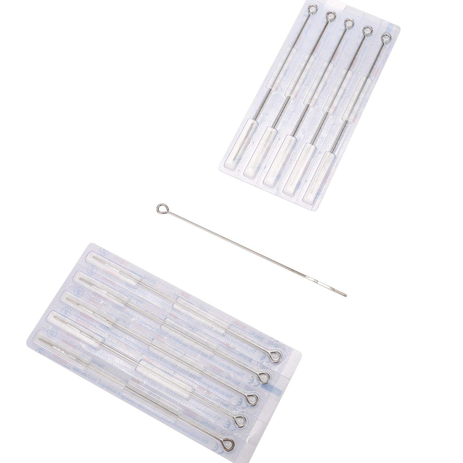 50pcs Disposable Bugpin Tattoo Needles - Premium 1RL Round Liner Needles for Professional Tattoo Artists | Ideal for Fine Line Work, Detailing & Permanent Makeup