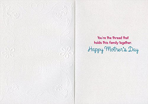 Handmade Cross Stitch Mother's Day Greeting Card - DIY Embroidery Press Card for Mom, Grandma - Perfect for Mother's Day Gifts, Birthday Cards & Home Decor