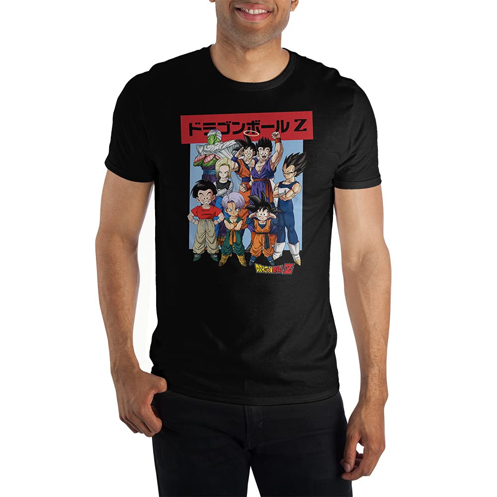 Dragon Ball Z Anime Graphic T-Shirt for Men - Black Cotton Tee with Goku Print | Perfect for Cosplay, Casual Wear & Anime Fans
