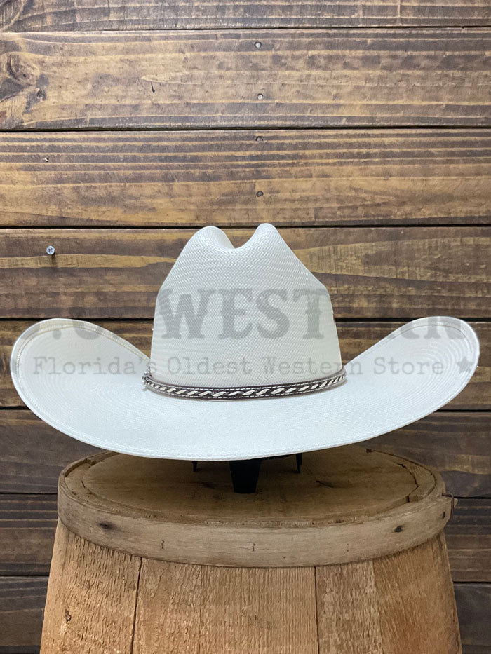 Larry Mahan LMH11218 AUSTIN 10X Cowboy Straw Hat Ivory - Western Style Sun Protection for Outdoor Ranchers & Country Music Fans