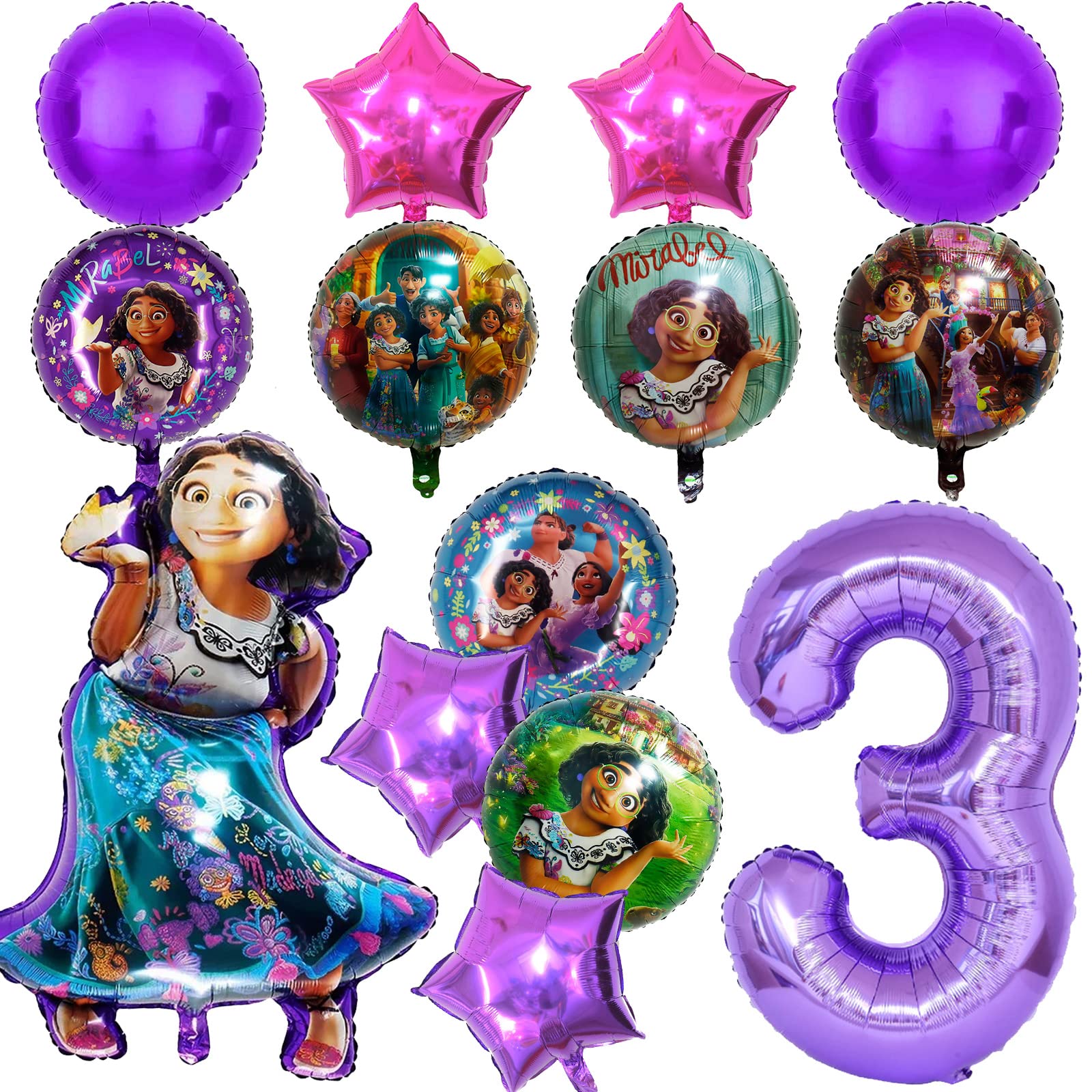 Encanto Party Decorations - 3-Pack Balloon Set for Birthday, Baby Shower & Themed Celebrations