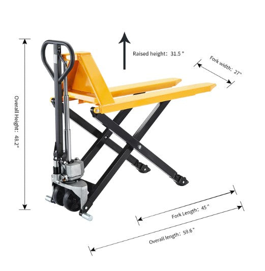 Apollolift A1014 Electric Pallet Jack - 2200 lbs Capacity, 45