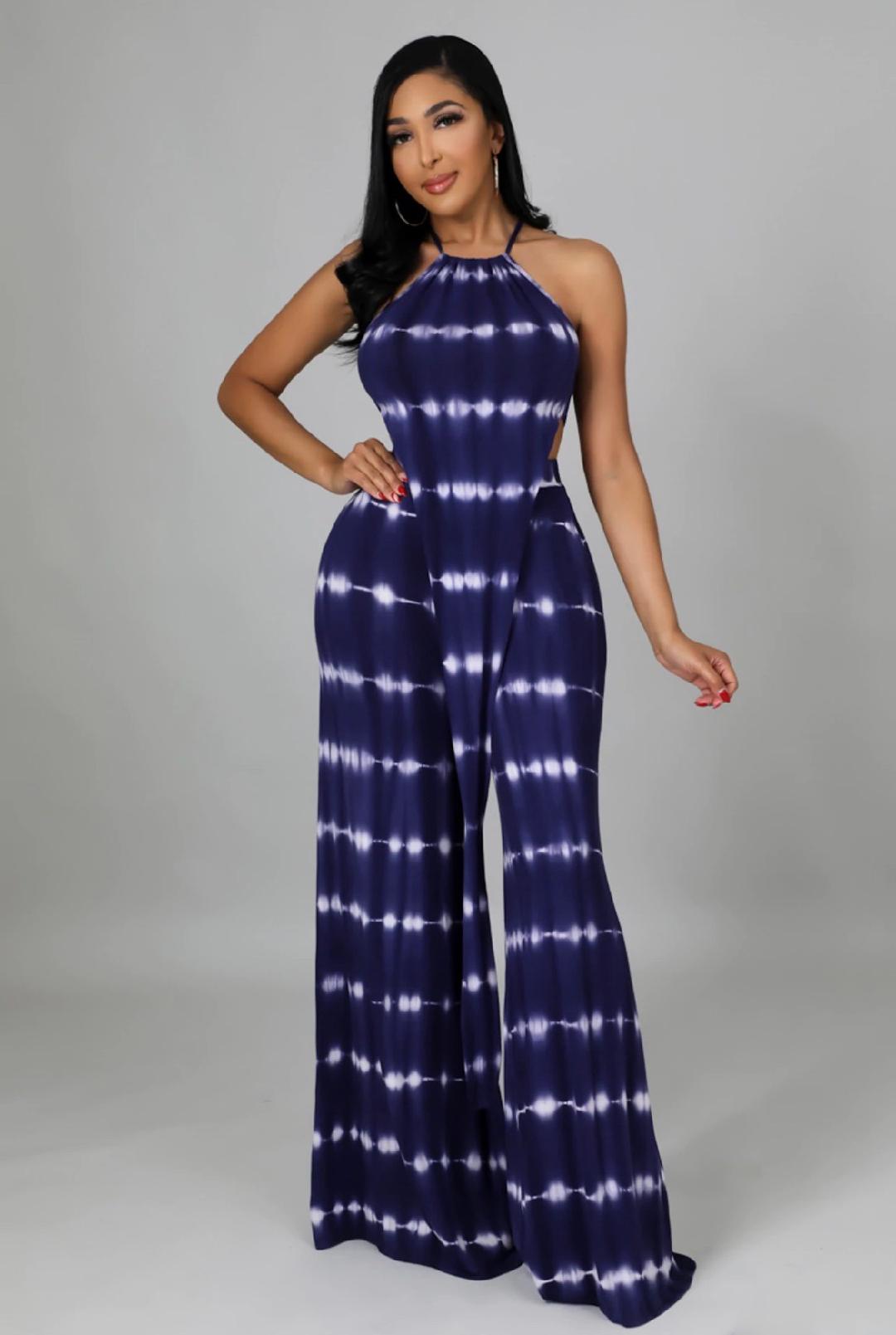 Yours Endlessly Women's Navy Blue Pant Set - Comfortable Lounge Pants & Top Outfit for Yoga, Travel & Relaxation at Home