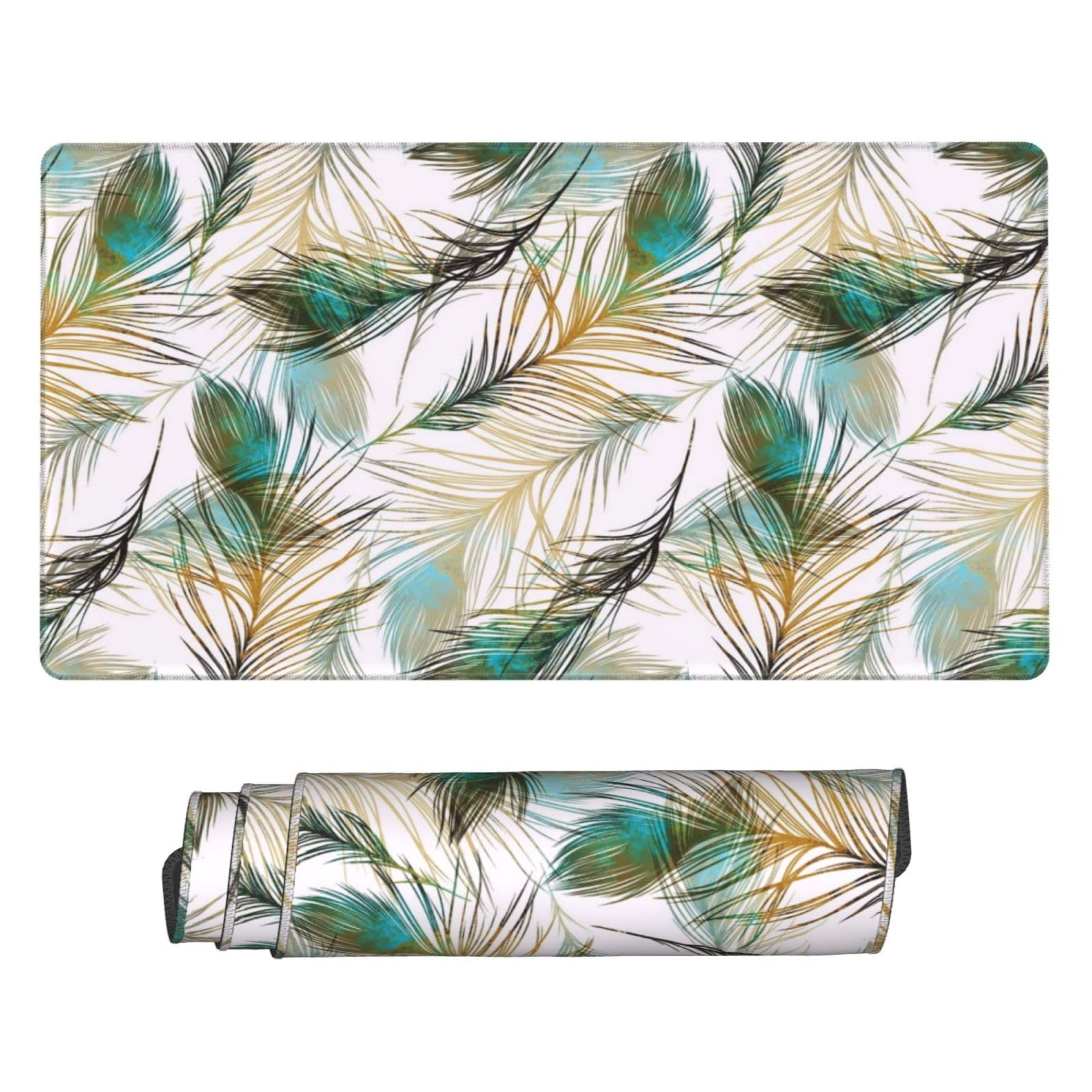 Peacock Feather Design Gaming Mouse Pad - 31.5
