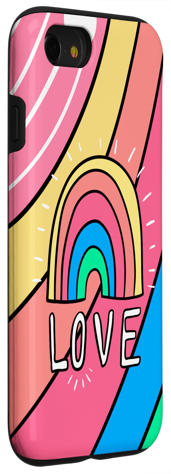 iPhone SE (2020) / 7 / 8 Rainbow Pride Case - LGBT Gay Lesbian Proud Love Gift - Perfect for Pride Month, LGBTQ+ Events & Everyday Support
