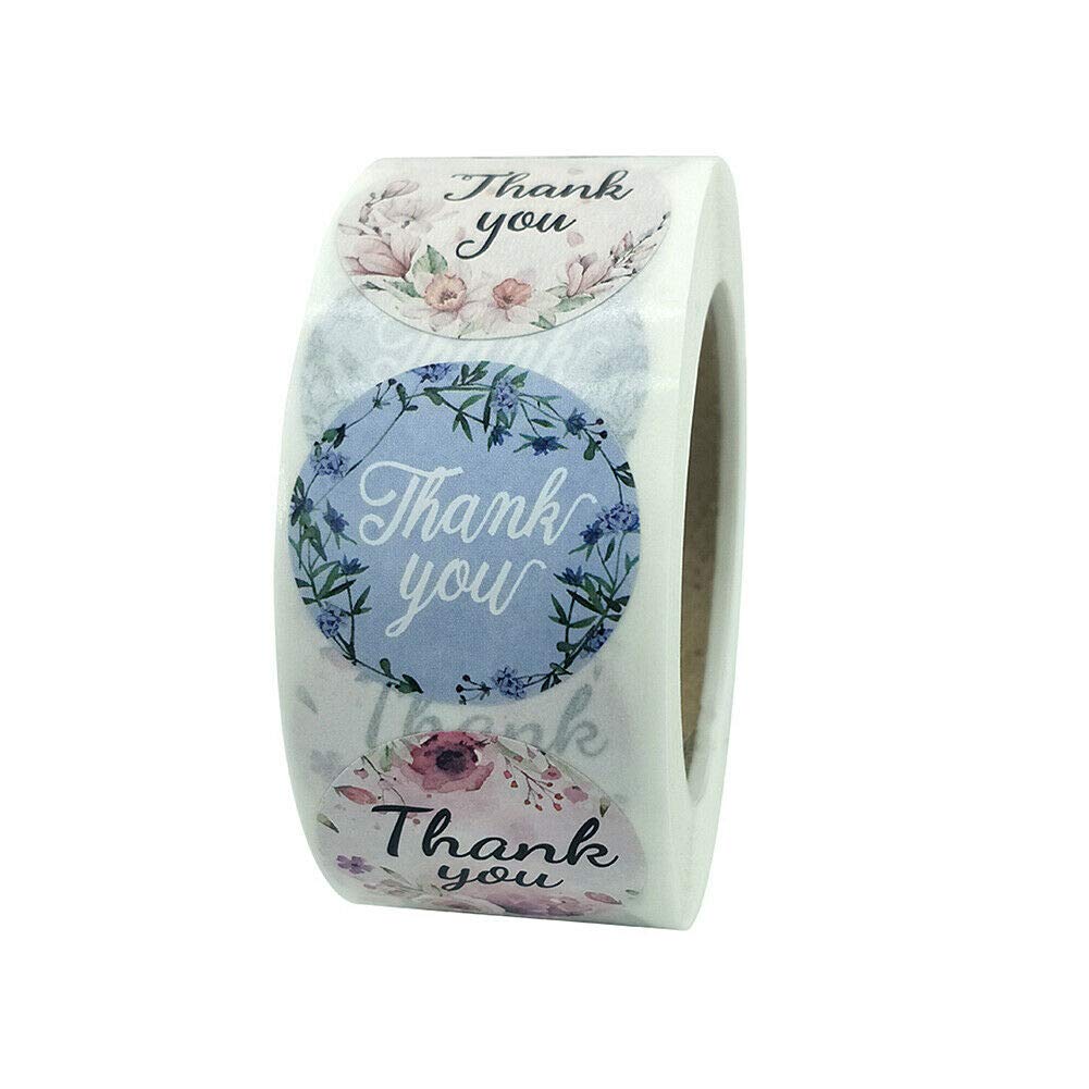 500 Pcs Thank You Stickers for Kids - Colorful Reward & Award Labels for Bags, Gifts, Envelopes & Seals (Roll of 500, K-01-25) - Perfect for Classroom Incentives, Party Favors & Teacher Appreciation Gifts