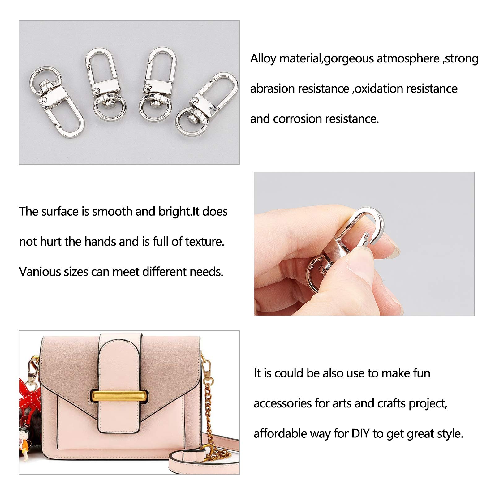 Platinum Lobster Claw Clasps 30pcs - Jewelry Making & Keychain DIY
