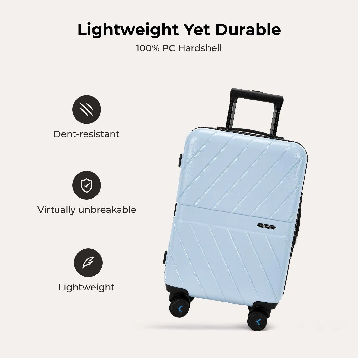Daren 16-20 Inch Lightweight Hardside Carry On Luggage - Perfect for Air Travel, Business Trips & Weekend Getaways