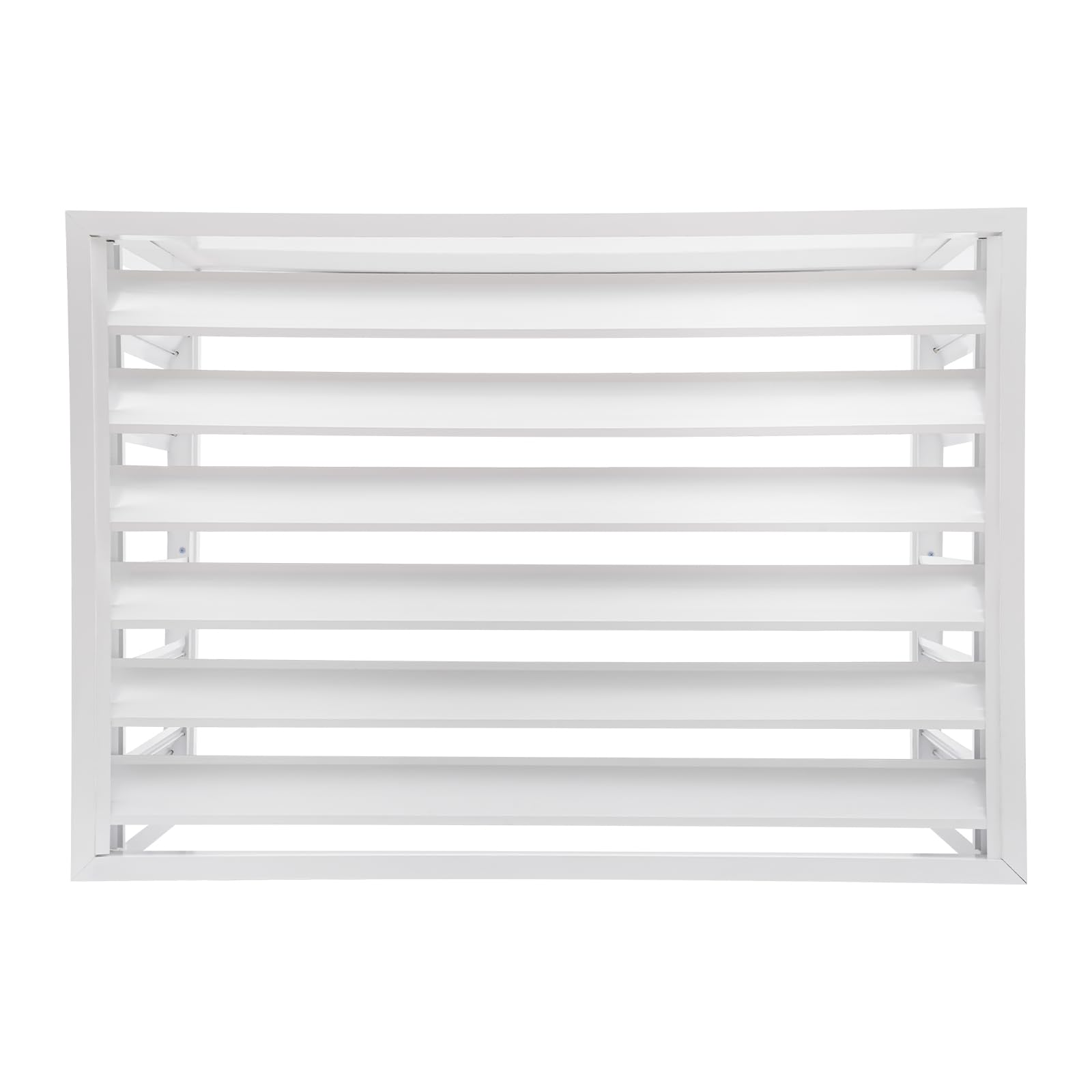 4-Panel White Freestanding No Dig Metal Air Conditioner Fence - Outdoor Privacy Screen for Pool Equipment & AC Unit Enclosure | Perfect for Backyard, Patio & Garden Protection