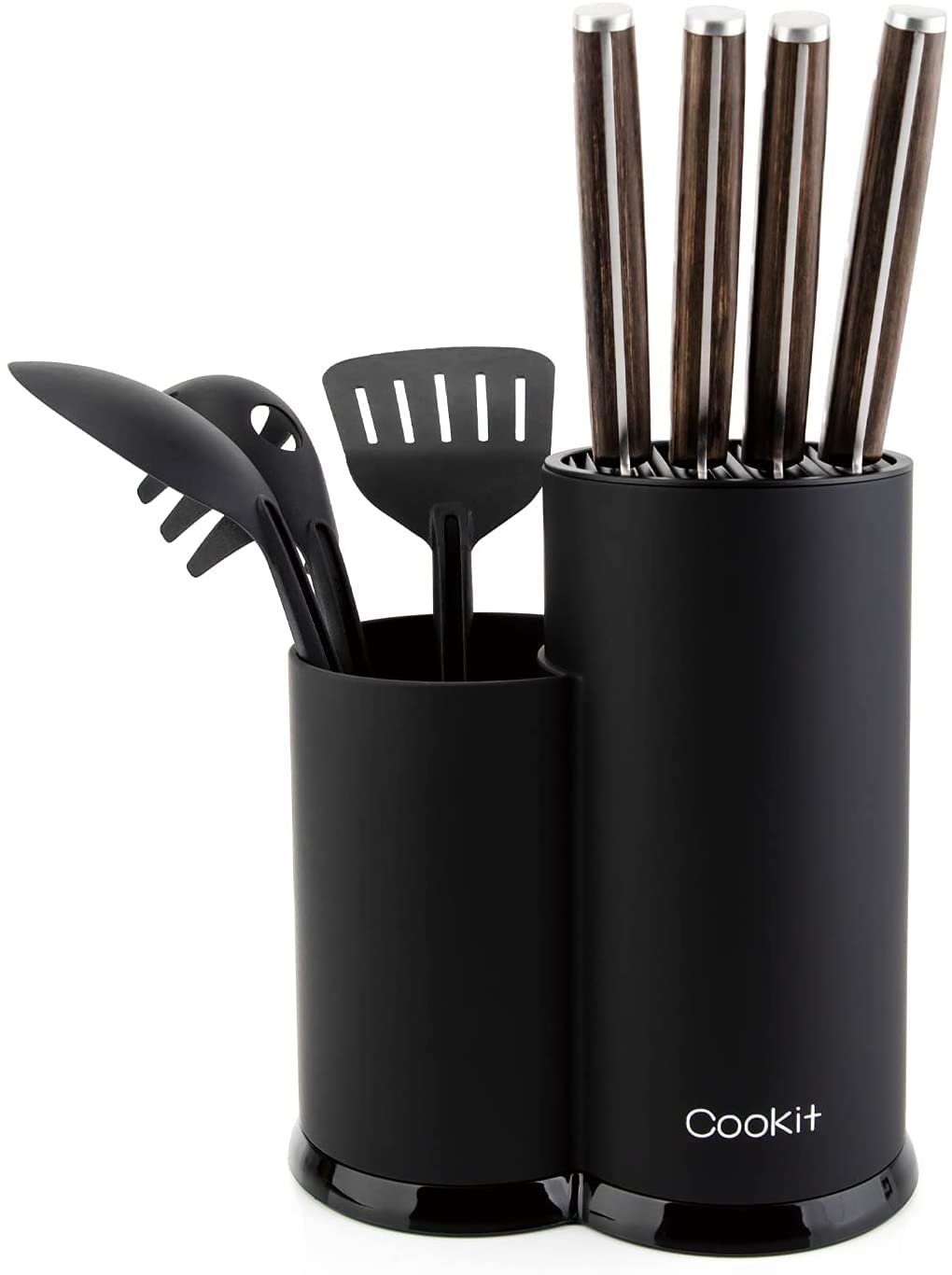 Premium Universal Knife Block Holder - Detachable Kitchen Knife Storage Organizer with Scissors Slot | Space-Saving Multi-Function Utensil Organizer for Chefs & Home Cooks | Perfect for Countertop Organization in Modern Kitchens