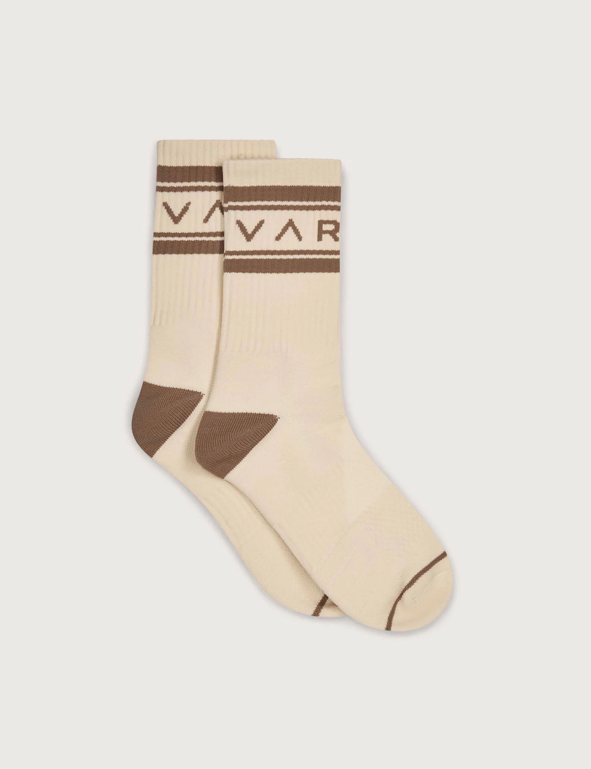Astley Active Sock - Breathable Athletic Socks for Men & Women - Birch/Desert Taupe - Perfect for Running, Hiking & Workouts