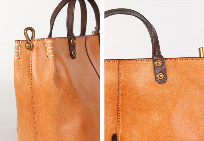 Handmade Italian Leather Work Handbag for Women - Elegant & Durable Professional Office Bag, Business Tote, Travel & Everyday Use