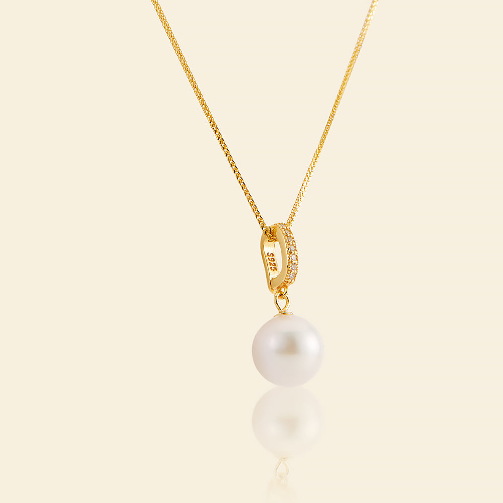 Shining AAAA Freshwater Pearl Pendant Necklace - Elegant Jewelry Gift for Women, Perfect for Weddings, Anniversaries & Special Occasions