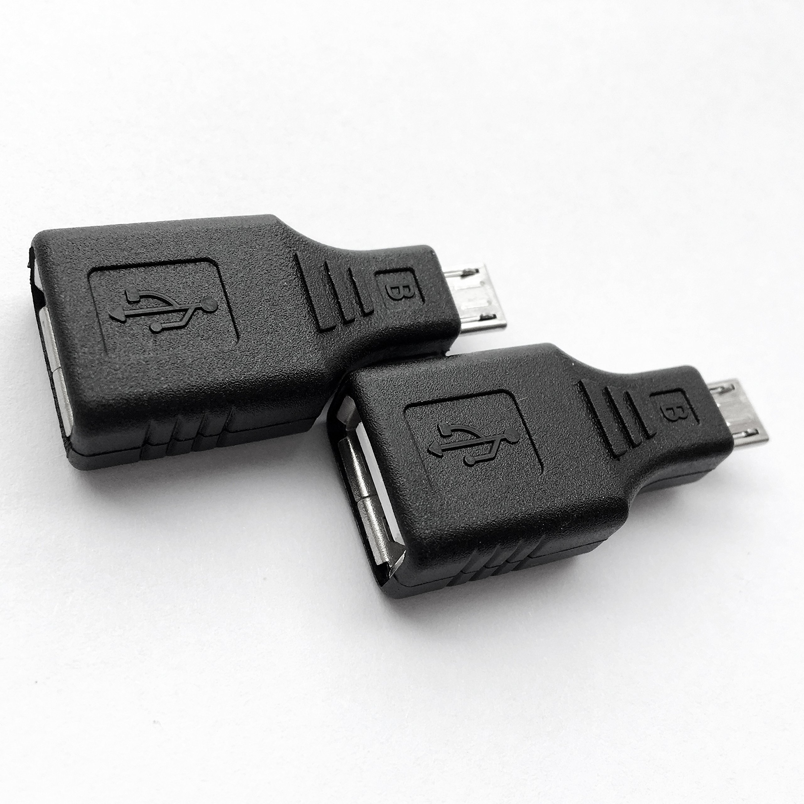 2-Pack USB 2.0 Micro USB Male to Female OTG Adapter Converter - Compatible with Android Phones, Tablets, Smart Devices for Data Transfer & Charging