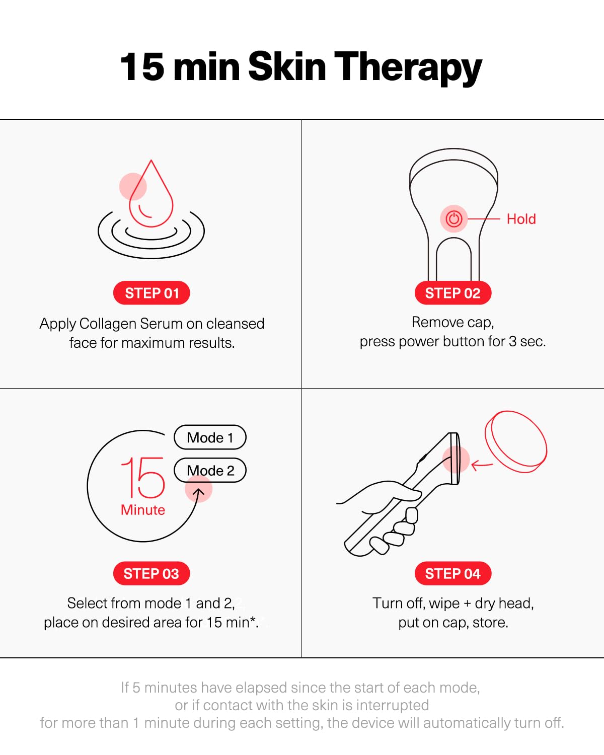 Rejuvenating Red Beauty Beam by CELLECT - Red LED Handheld Infrared Therapy Facial Device for Wrinkles & Fine Lines | At-Home Collagen Boosting Skincare Treatment | Perfect for Anti-Aging, Spa Days & Daily Skin Rejuvenation