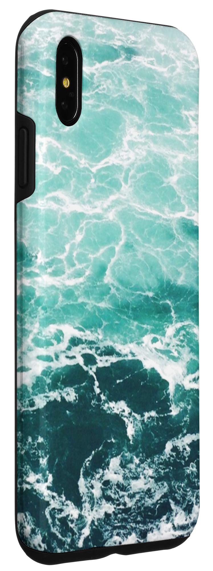 iPhone XS Max Case - Ocean Waves Beach Abstract Design - Durable Protective Cover for Everyday Use, Travel & Outdoor Activities