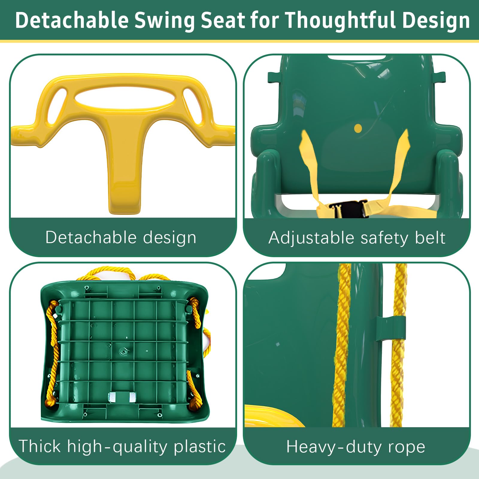 Taleco Gear 2 in 1 Toddler Swing & Baby Jumper with 4 Sandbags for Stability - Foldable Infant Swing for Indoor & Outdoor Use - Easy Installation & Storage - Perfect for Backyards, Parks, and Playrooms