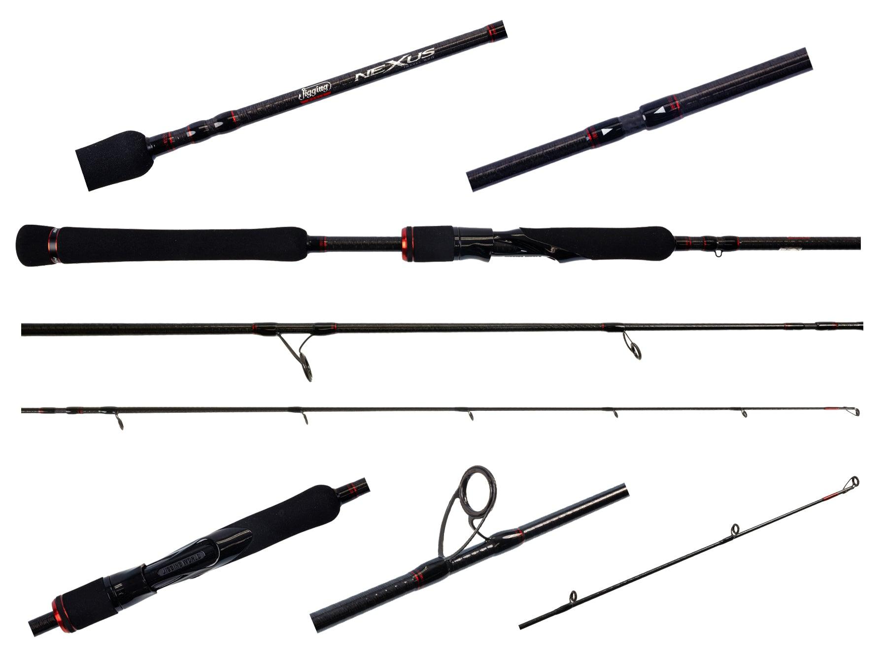 Jigging World Nexus 2.0 Travel Fishing Rod - Compact & Lightweight Saltwater Rod for Surf, Pier & Boat Fishing - Perfect for Travel & Backpacking Adventures