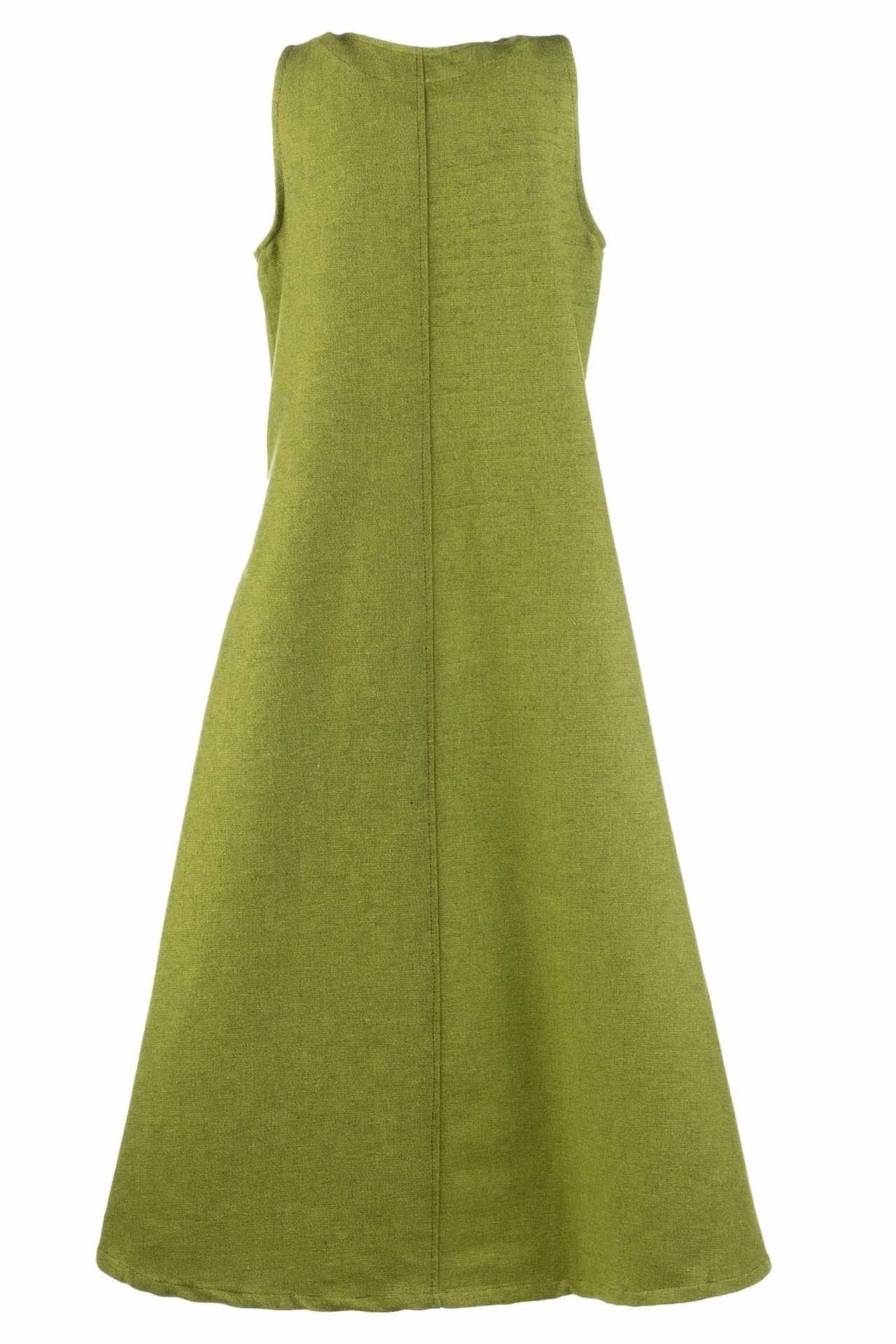 Maiva Women's Sleeveless Trench Coat in Linden Green - Lightweight Open Front Vest for Spring & Fall Layering