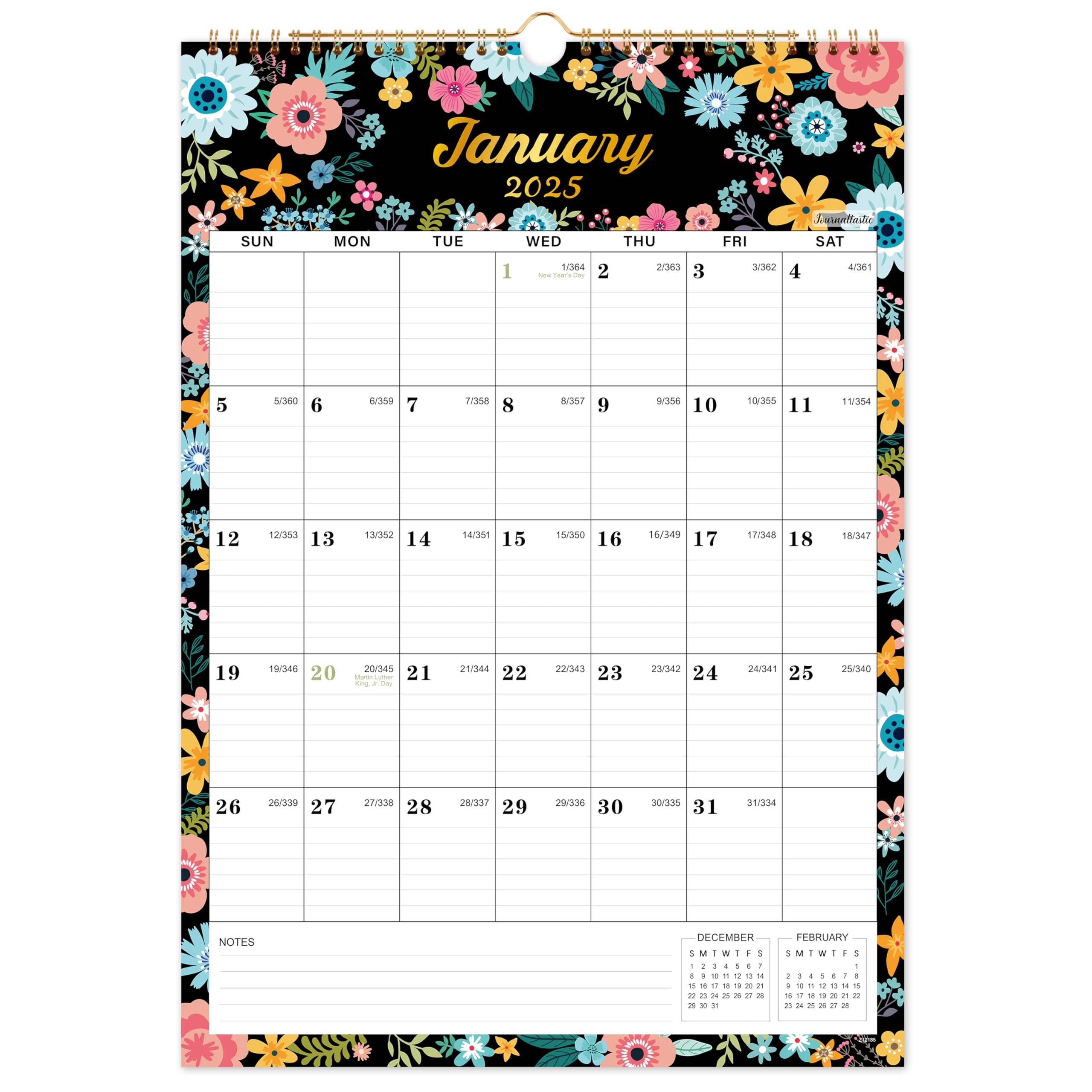 2025 Wall Calendar - 12 Month Large 17x12 Inch Planner with Thick Paper & Twin-Wire Binding | January to December 2025 | Perfect for Home, Office & School Organization | Great Gift Idea for Holidays & New Year Planning