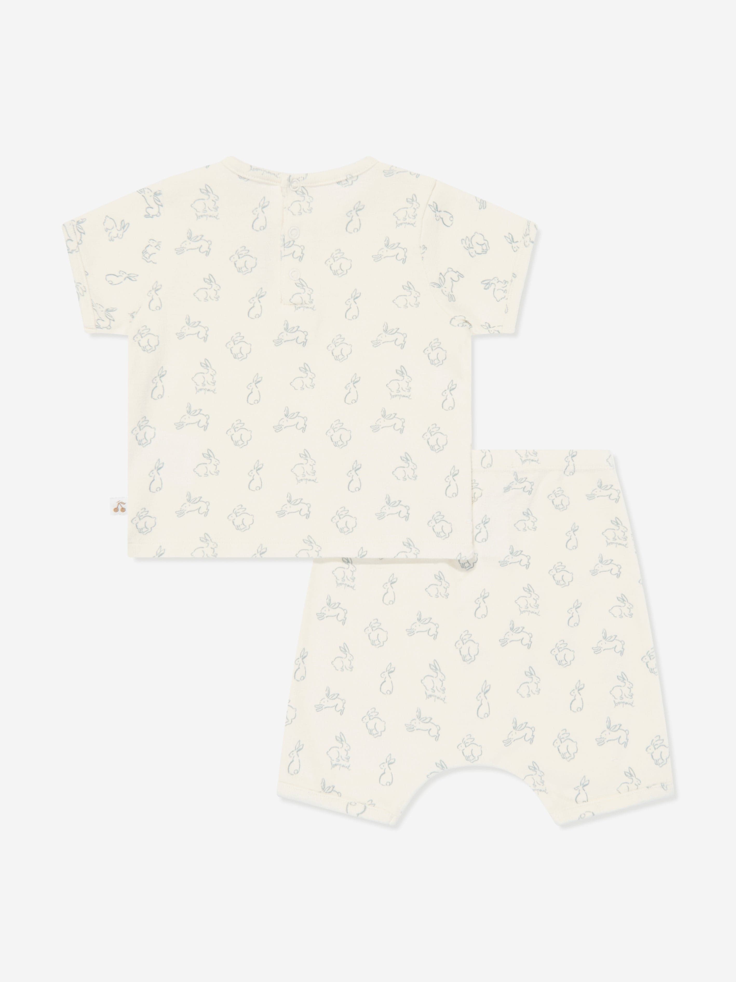Baby Boys Fanilo Short Set in White - Soft Cotton Summer Outfit for Toddlers - Perfect for Playtime, Beach Trips & Family Outings