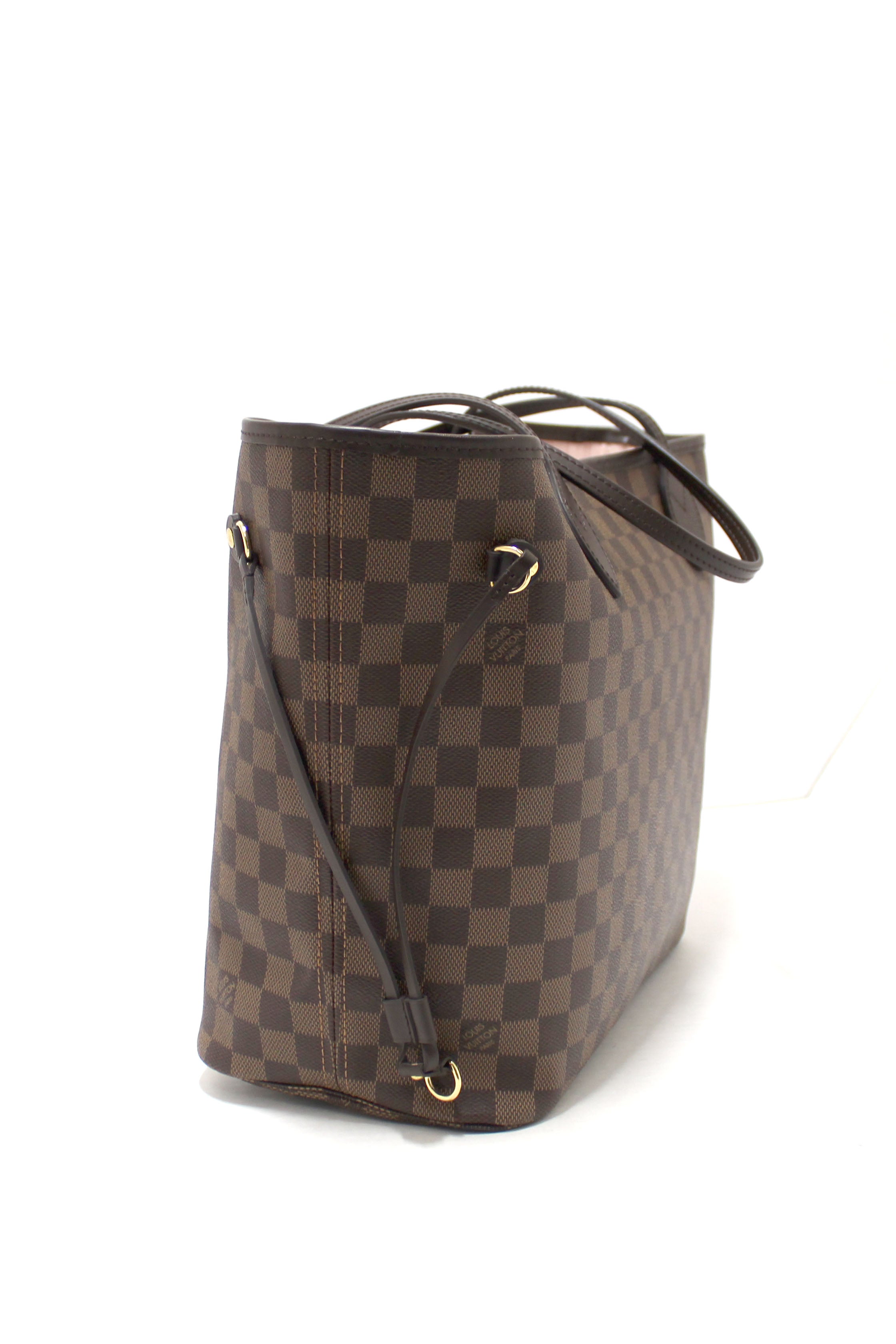 Authentic Louis Vuitton Damier Ebene Canvas Neverfull MM Tote Shoulder Bag - Luxury Designer Handbag for Women, Perfect for Work, Travel & Everyday Use